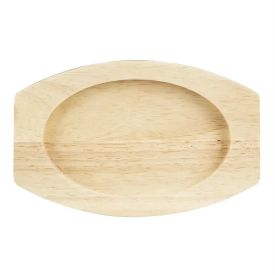 Hevea plate for cast iron oval ear dish | 210x120mm