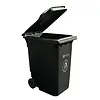 HorecaTraders Rolcontainer | Zwart  | 240L