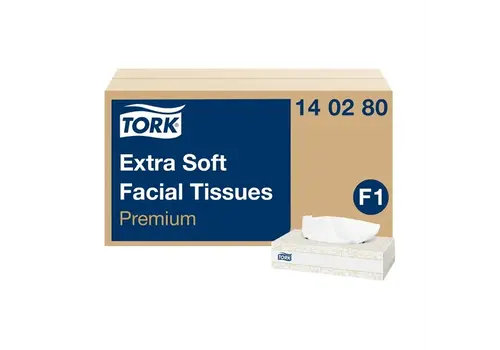  Tork Premium |Lot de 100 lingettes nettoyantes pour le visage extra douces 2 épaisseurs | (30 pièces) 