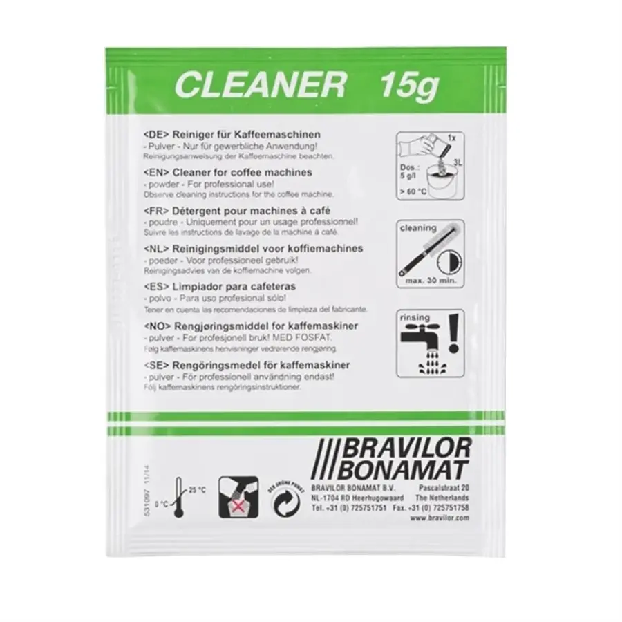 Coffee and tea residue cleaner | 4 x 15 sachets