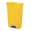 Rubbermaid Poubelle à pédale Slim Jim Front Step | Jaune | 68L