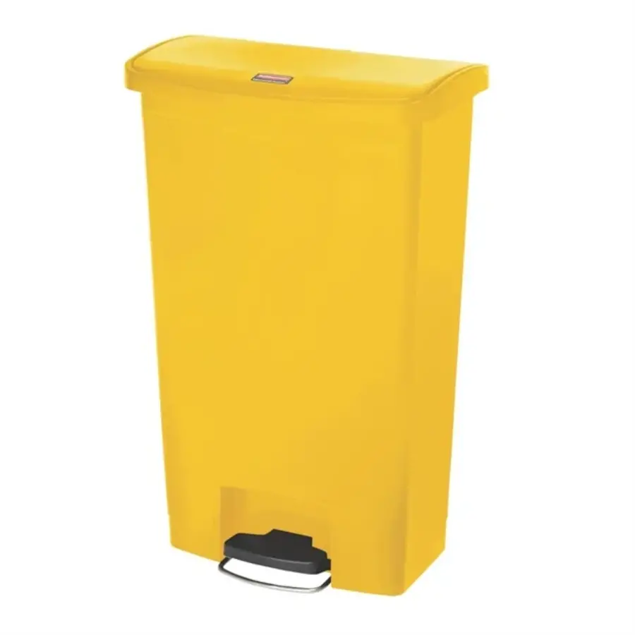 Poubelle à pédale Slim Jim Front Step | Jaune | 68L