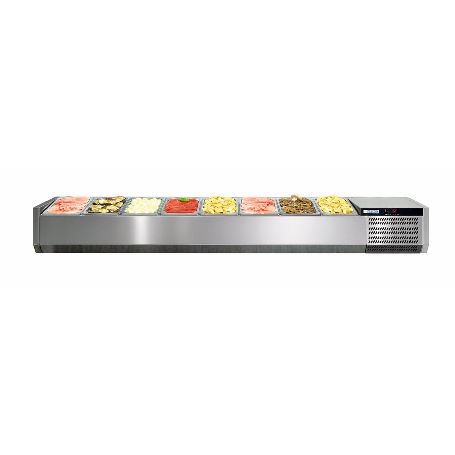 Static Cooled Display Case | For 8x 1/3 GN or 16x 1/6 GN