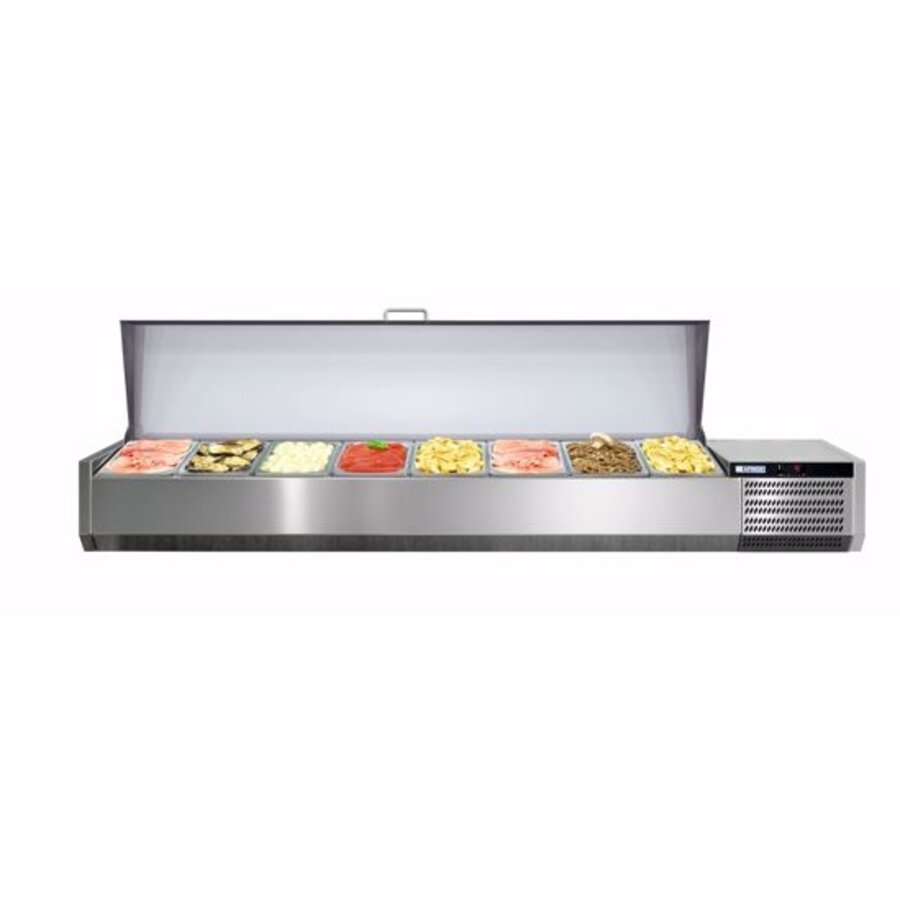 Static Cooled Display Case | For 8x 1/3 GN or 16x 1/6 GN