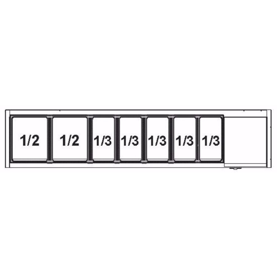 Static Cooled Display Case | For 8x 1/3 GN or 16x 1/6 GN