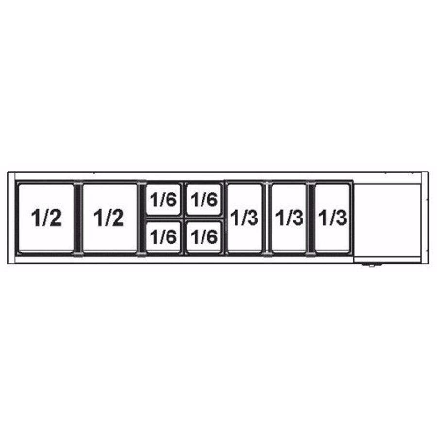 Static Cooled Display Case | For 8x 1/3 GN or 16x 1/6 GN