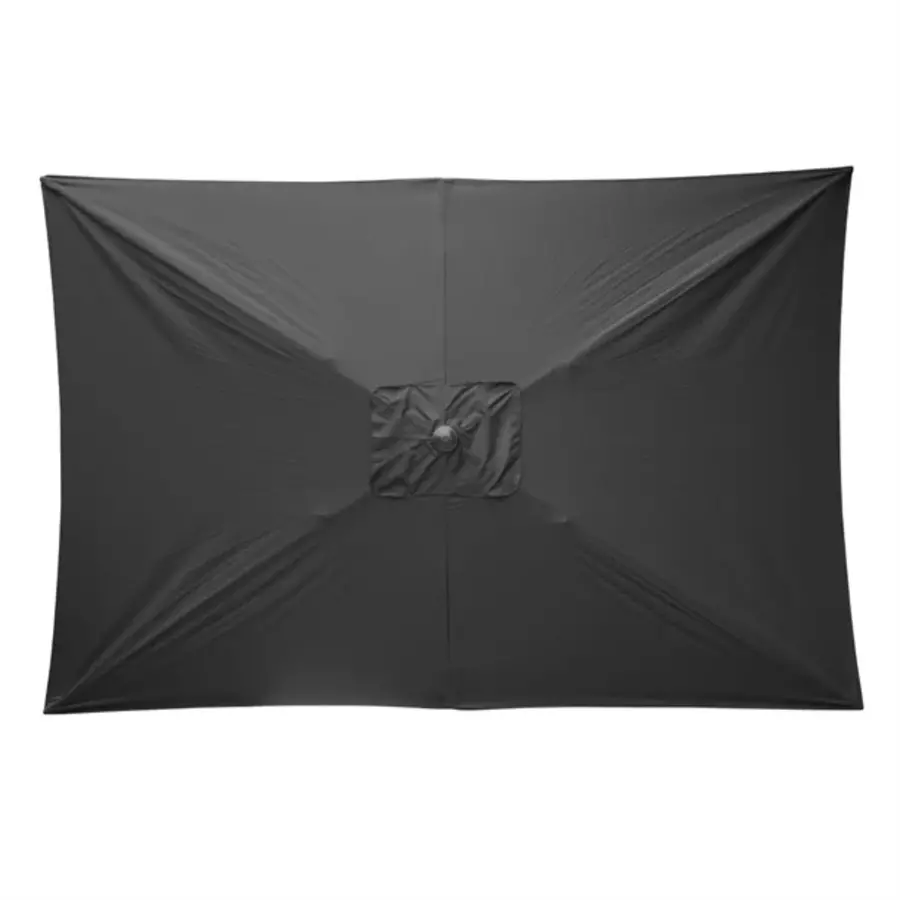 Sevilla quadratischer Sonnenschirm | Schwarz | 200 (B) x 257 (H) cm