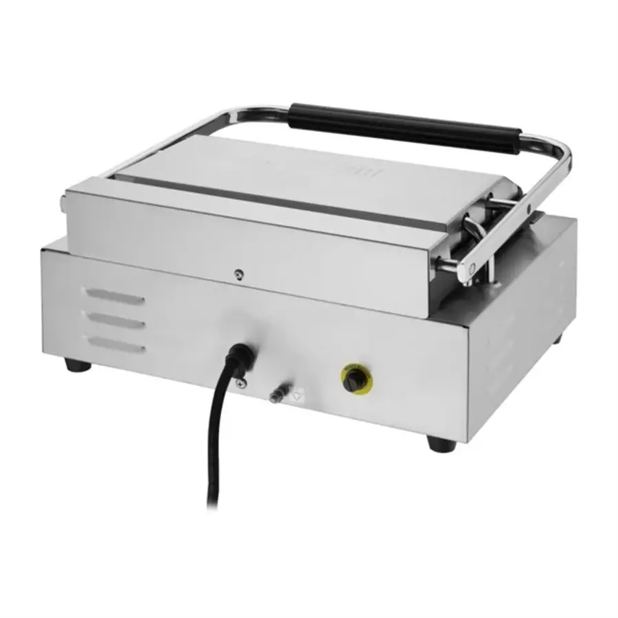 Grill contact Bistro - grande plaque plate | acier inoxydable | 38 (l) x 39,5 (p) x 21 (h) cm