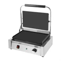 Grill contact Bistro - grande plaque plate | acier inoxydable | 38 (l) x 39,5 (p) x 21 (h) cm