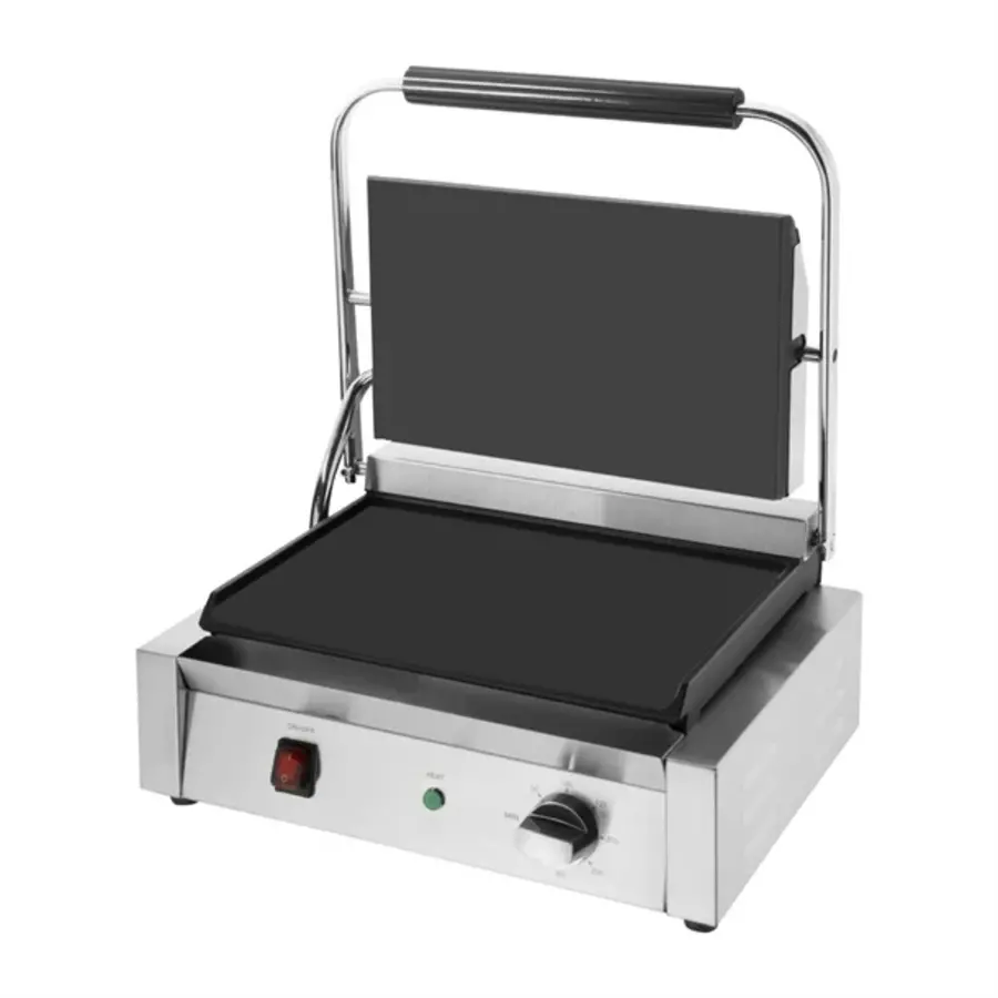 Grill contact Bistro - grande plaque plate | acier inoxydable | 38 (l) x 39,5 (p) x 21 (h) cm