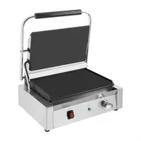 Grill contact Bistro - grande plaque plate | acier inoxydable | 38 (l) x 39,5 (p) x 21 (h) cm