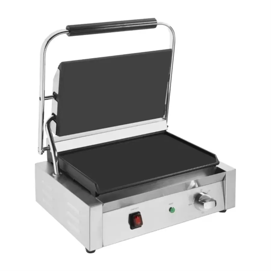 Grill contact Bistro - grande plaque plate | acier inoxydable | 38 (l) x 39,5 (p) x 21 (h) cm