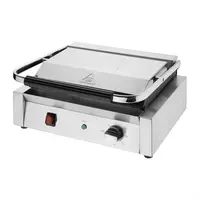Grill contact Bistro - grande plaque plate | acier inoxydable | 38 (l) x 39,5 (p) x 21 (h) cm
