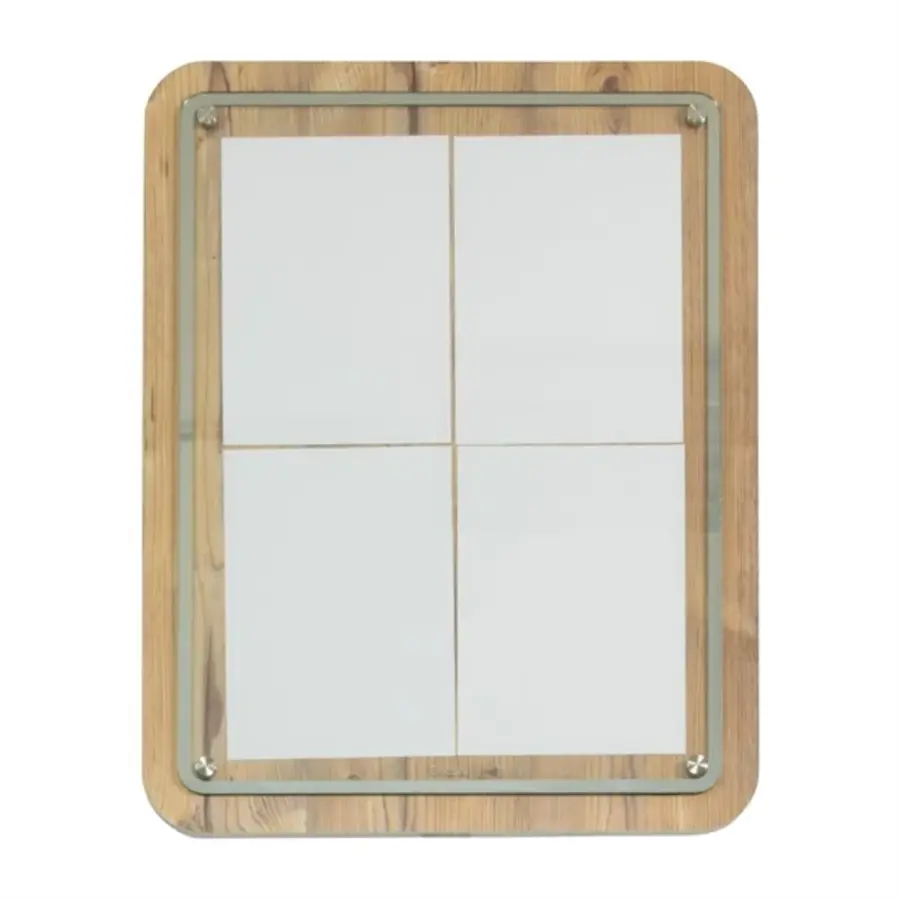 4 porte-menus muraux en bois A4