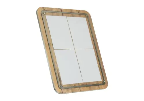  Securit 4x A4-Wandmenühalter aus Holz 