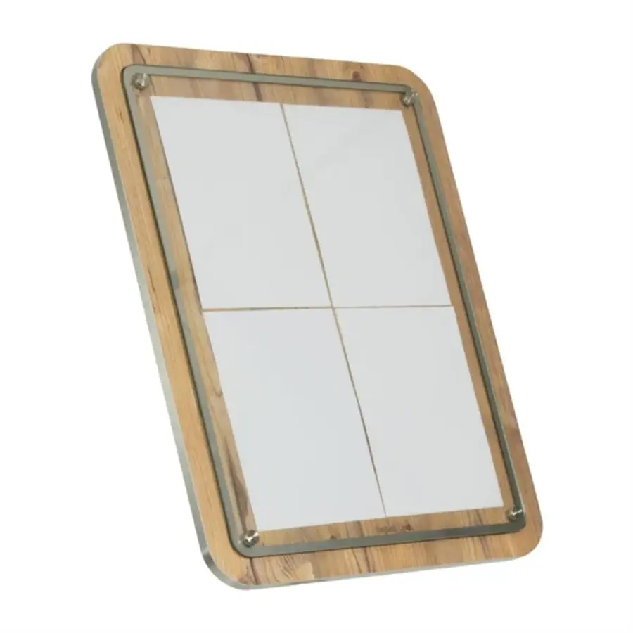 4 porte-menus muraux en bois A4