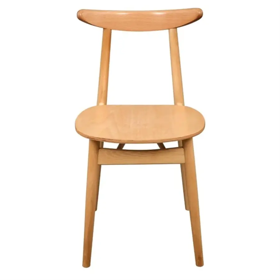 Chaise d'appoint en hêtre Fameg | Bois | 43(l) x 48(p) x 79 (h) cm | (paquet de 2)