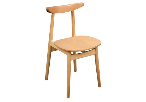  HorecaTraders Chaise d'appoint en hêtre Fameg | Bois | 43(l) x 48(p) x 79 (h) cm | (paquet de 2) 