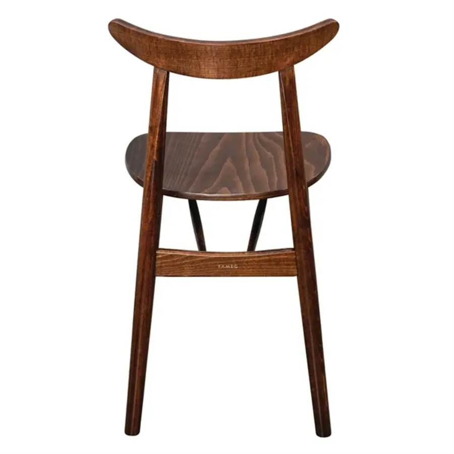 Fameg Beistellstuhl aus Walnuss | Holz | 43 (B) x 48 (T) x 79 (H) cm | (2er-Pack)