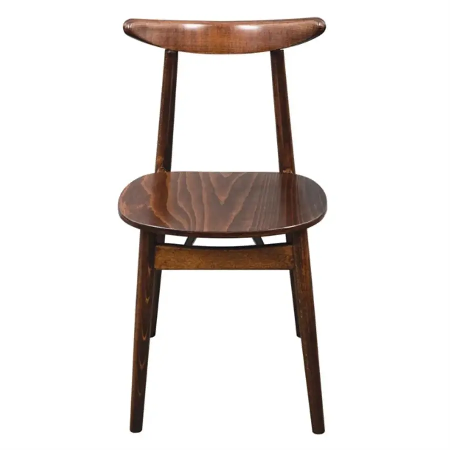Fameg Beistellstuhl aus Walnuss | Holz | 43 (B) x 48 (T) x 79 (H) cm | (2er-Pack)