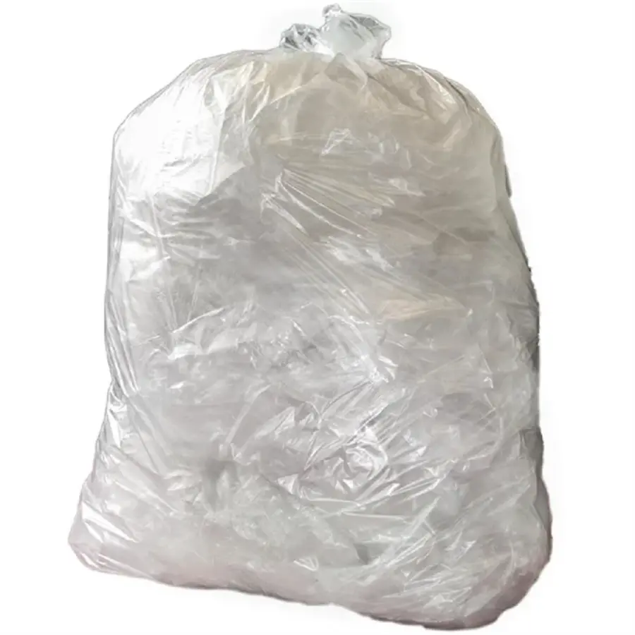 Transparent waste bags recycled | 120L | 18kg | (100 pieces)