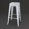 Bolero Boléro | Tabourets hauts de bistrot en acier | Blanc | (4 pièces)