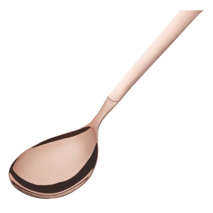 Cuillère de service solide pour buffet en cuivre | acier inoxydable | ( 6 pièces )
