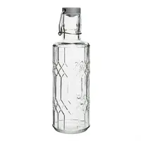 Glaswasserflasche 1 Liter mit Verschluss – Hotel-Wasserflasche – 6 Stück
