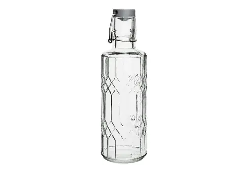  Olympia Bouteille d'eau en verre Olympia Geo avec bouchon | 640 ml | (6 pièces) 