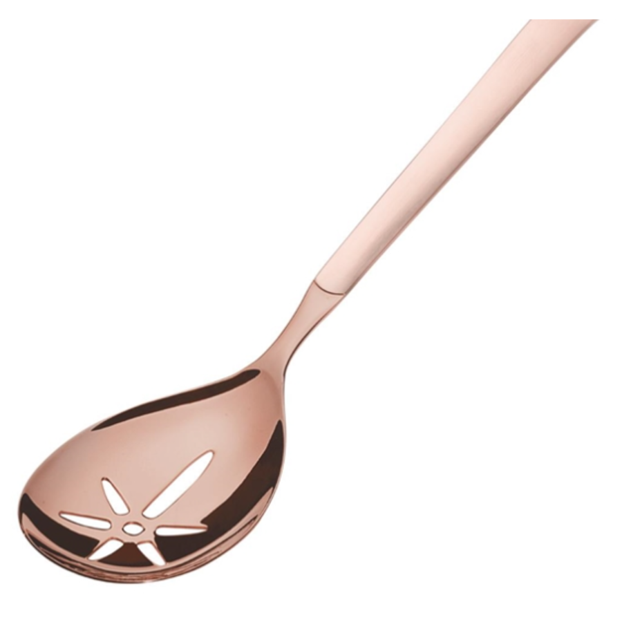 Cuillère de service de buffet en cuivre | acier inoxydable | ( 6 pièces )