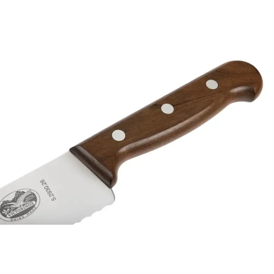 Victorinox Konditorenmesser mit Wellenschliff und Holzgriff | 25,5 cm