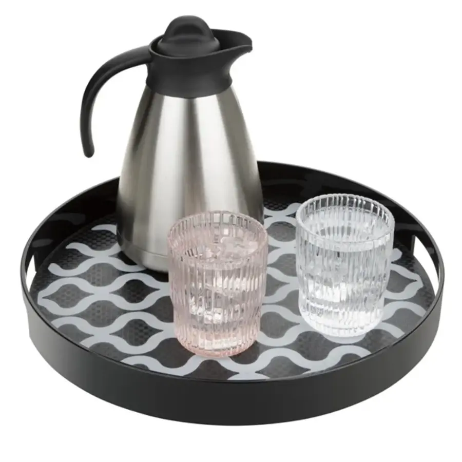 Olympia Kristallon PC round anti-slip sheet with handles | 355 mm