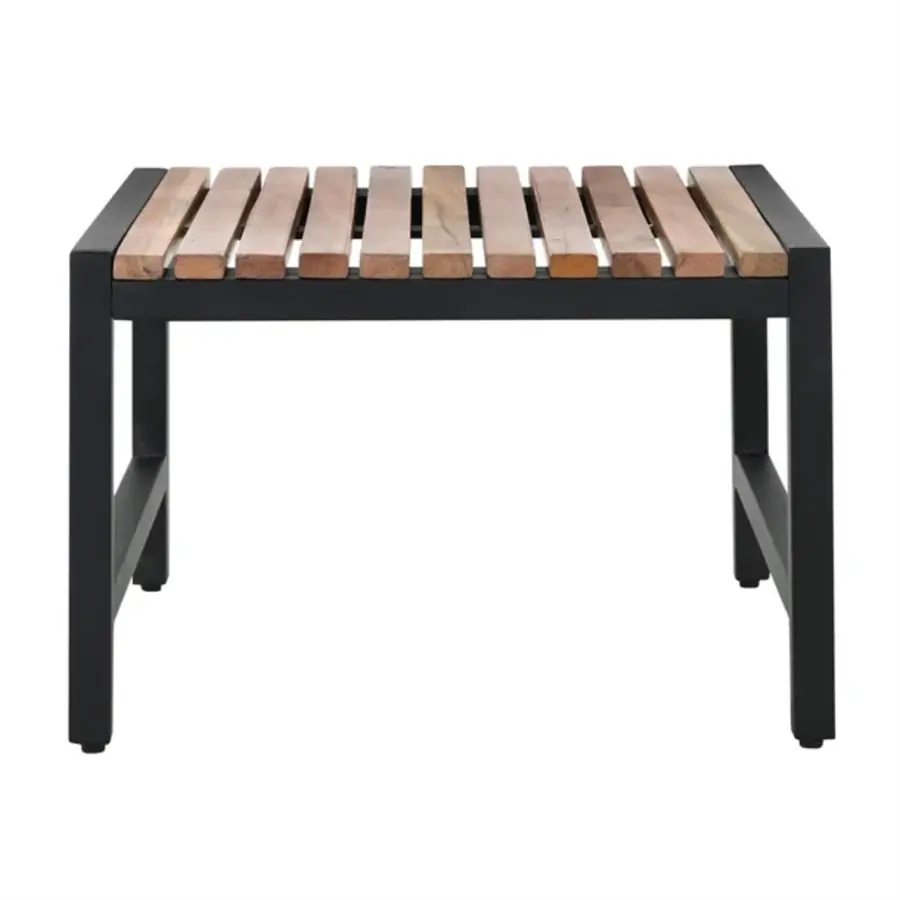 Boléro | Tabourets de bar bas en acier et acacia | (4 pièces)