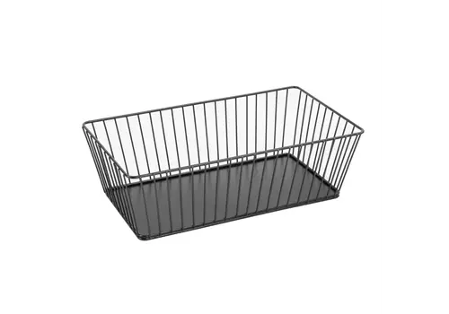  Olympia Olympia wire food display tray rectangular | Black | 330x190x100mm 