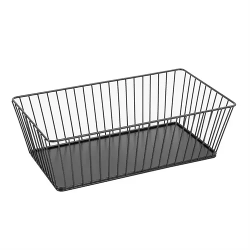  Olympia Olympia wire food display tray rectangular | Black | 330x190x100mm 