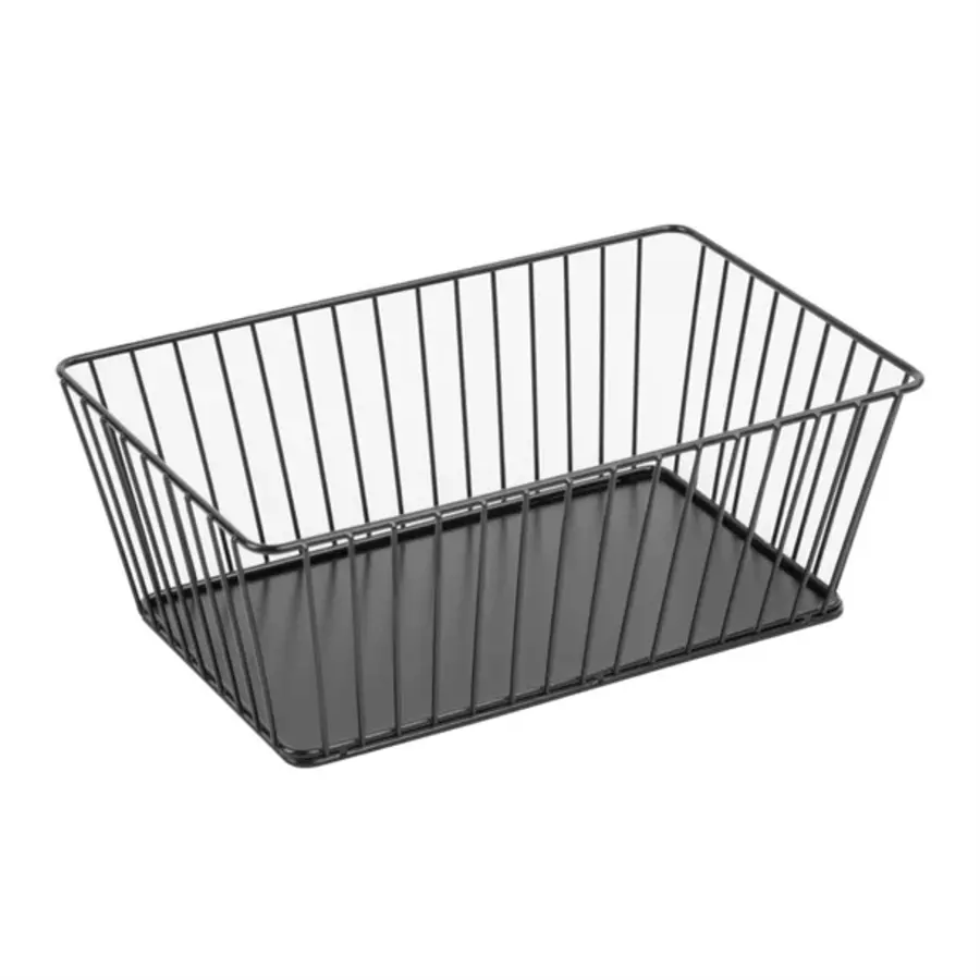 Olympia Draht-Präsentationstablett, rechteckig | Schwarz | 280x180x100mm