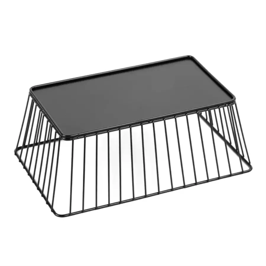 Olympia Draht-Präsentationstablett, rechteckig | Schwarz | 280x180x100mm