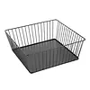 Olympia Olympia Draht-Speisentablett, quadratisch | Schwarz | 280x280x100mm
