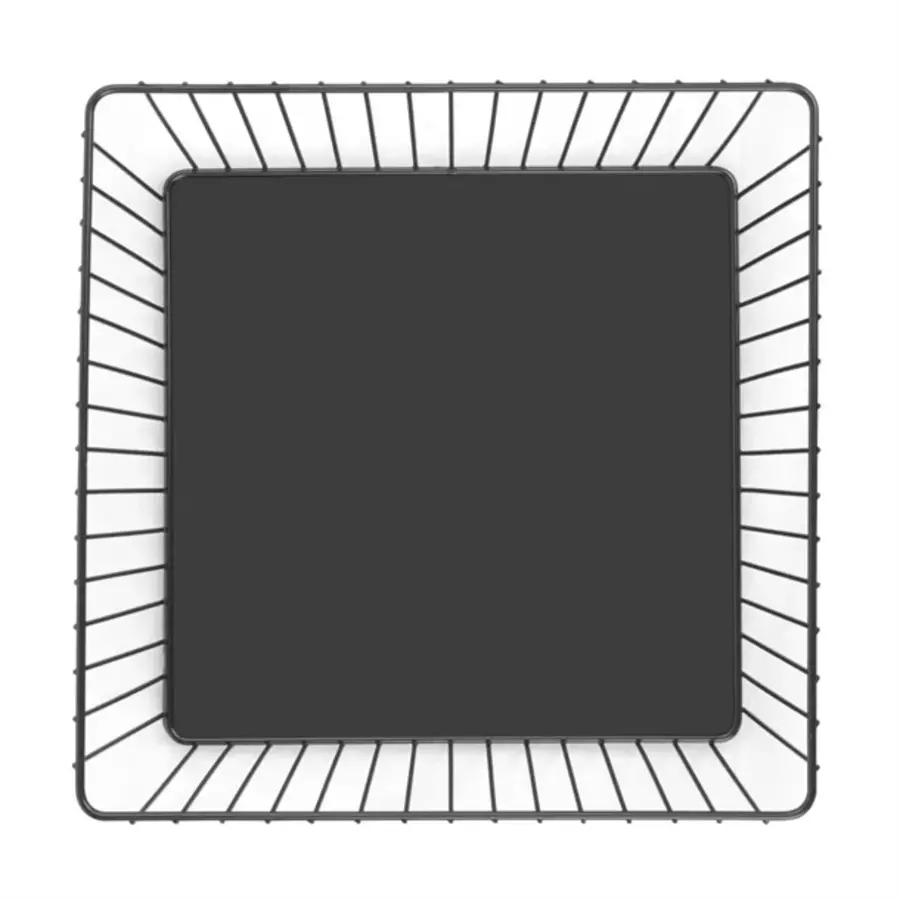Olympia Draht-Speisentablett, quadratisch | Schwarz | 280x280x100mm