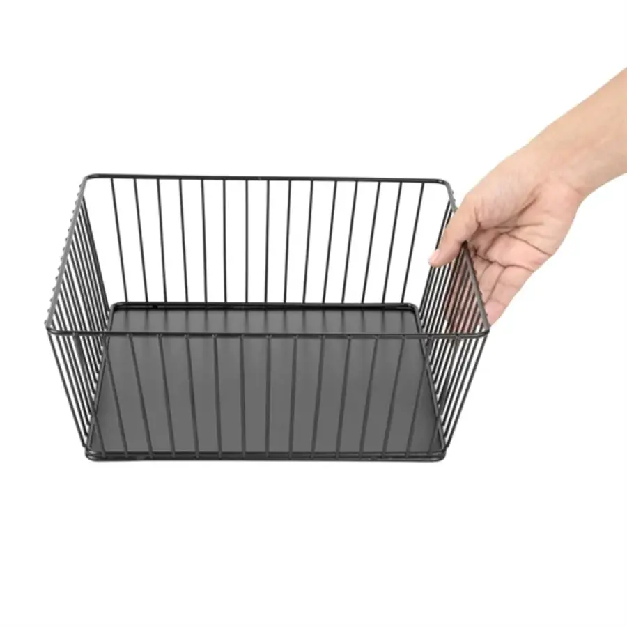 Olympia wire food display tray square | Black | 280x280x100mm