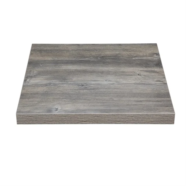 Buy Bolero Predrilled Square Melamine Table Top Ash Gray 700mm