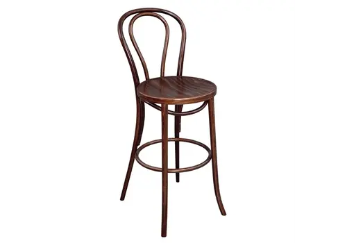  Bugholz Barhocker Buchenholz | Walnuss-Finish 