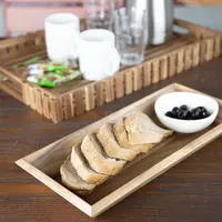 Olympia Acacia rectangular tray | 380x180x50mm