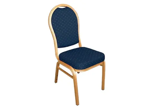  Bolero Chaise empilable Bolero avec dossier ovale | Bleu | (4 pièces) 
