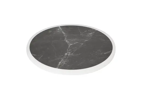  Bolero Plateau de table rond Bolero | fibre de verre effet granit foncé | 580 mm 
