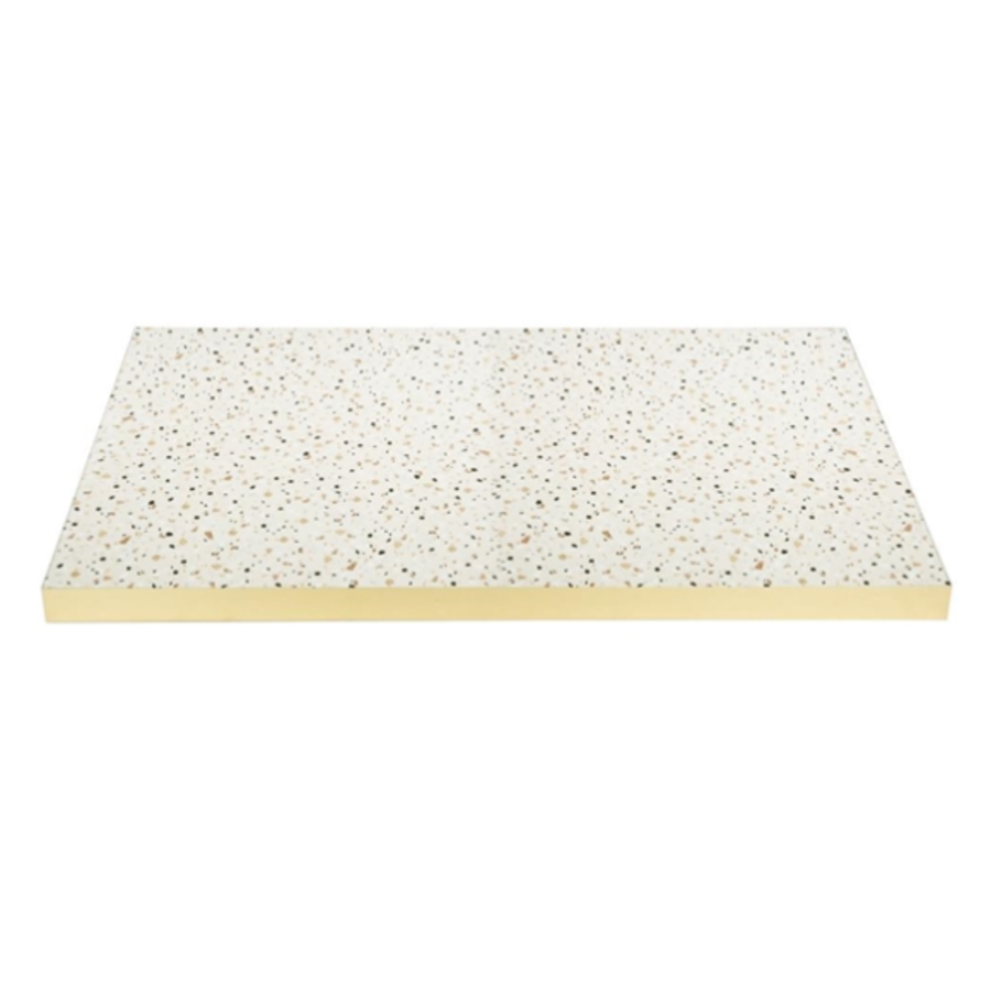 Plateau de table rectangulaire | Style terrazzo | 110(l) x 70(l) x 4,8(p)m