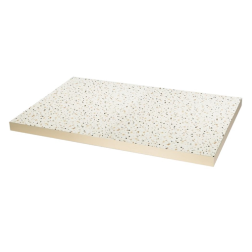  Bolero Plateau de table rectangulaire | Style terrazzo | 110(l) x 70(l) x 4,8(p)m 