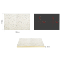 Plateau de table rectangulaire | Style terrazzo | 110(l) x 70(l) x 4,8(p)m