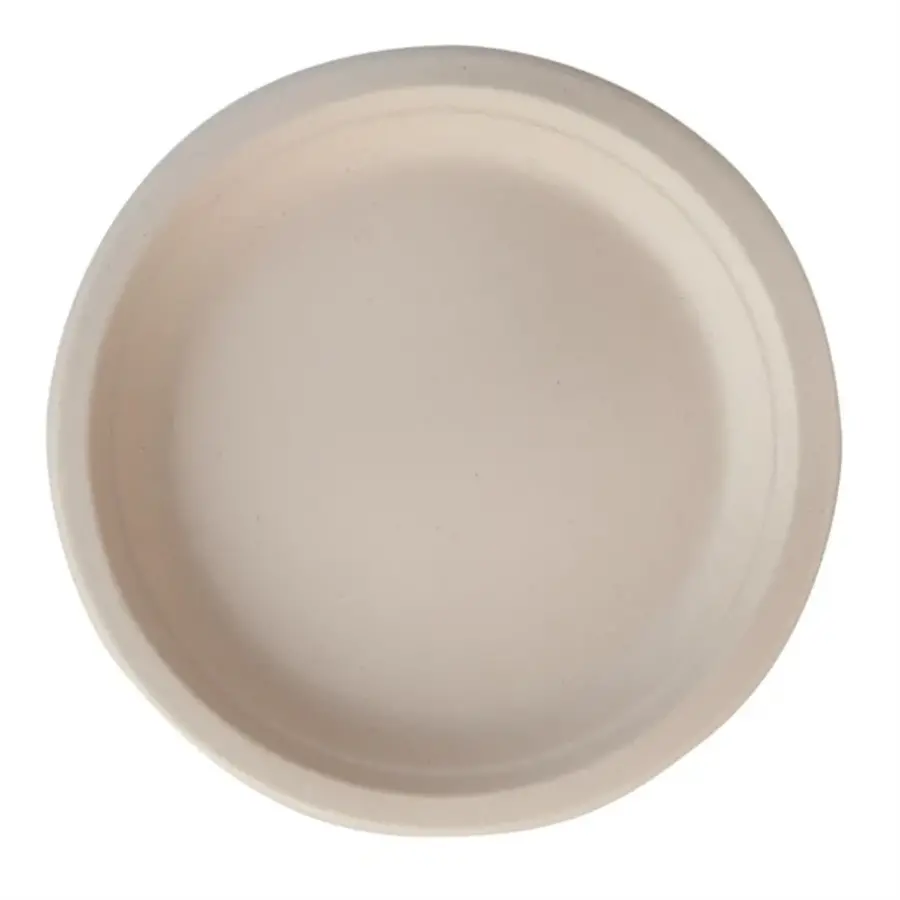 Assiettes en pulpe de blé compostables eGreen Eco-Fibre | 23 cm | (1000 pièces)