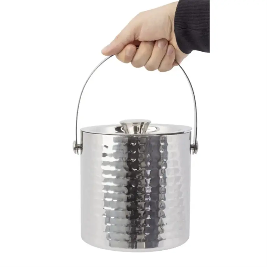 Olympia hammered double wall ice bucket |1550ml